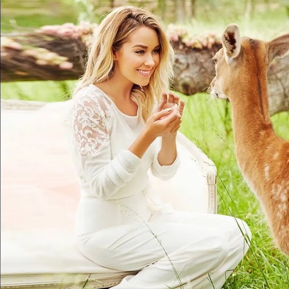 Lauren Conrad Runway Embellished Open Back Pearl Sweater - Picture 1 of 6